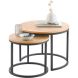 Bijzettafelset Budrio bruin 45 en 60 cm rond