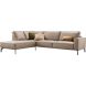 Hoekbank links Alburg microleder taupe basic comfort