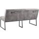 Eetkamerbank Thurso 170 cm microleder grijs