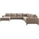 Hoekbank rechts Flandria bruin basic comfort