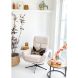 Draaifauteuil Langley beige met voetenbank