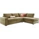 Hoekbank rechts Yukom groen met kussens premium comfort
