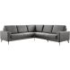 Hoekbank links Nyborg microleder grijs basic comfort