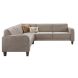 Hoekbank links Mills microleder taupe premium comfort