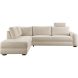 Hoekbank links Famatina met hoofdsteun beige basic comfort