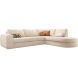 Hoekbank rechts Azara beige basic comfort