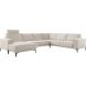 Hoekbank rechts Calira beige basic comfort
