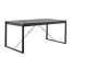 Eettafel Newhaven U-poot zwart 220x100 cm rechthoekig