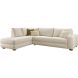 Hoekbank links Famatina met hoofdsteun beige basic comfort