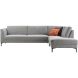 Hoekbank rechts Gulnare grijs premium comfort
