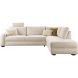 Hoekbank rechts Famatina met hoofdsteun beige basic comfort