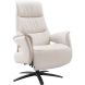 Relaxfauteuil Altonia large lichtgrijs leer