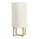 Tafellamp Islay houtlook met beige kap