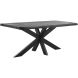 Eettafel Newhaven zwart mangohout 220x100 cm rechthoekig