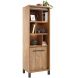 Opbergkast Alva 188x63x50 cm orange teak met verlichting