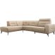 Hoekbank links Hazima beige met relaxfunctie excellent comfort