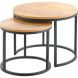 Bijzettafelset Budrio bruin 45 en 60 cm rond