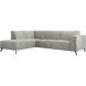 Hoekbank links Solvay microleder grijs basic comfort
