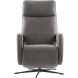 Relaxfauteuil Niland elektrisch medium microleder grijs