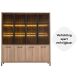 Vitrinekast Selinia 200x183x45 cm
