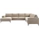 Hoekbank rechts Calira taupe premium comfort