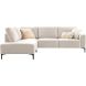 Hoekbank links Garzeno beige met hoge poten basic comfort