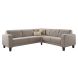 Hoekbank rechts Mills microleder taupe basic comfort