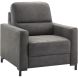Fauteuil Mirtho microleder antraciet basic comfort