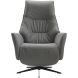 Relaxfauteuil Clay medium microvezel antraciet