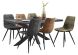 Eettafel Newhaven zwart mangohout 240x100 cm rechthoekig