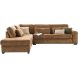 Hoekbank links Pomasi bruin excellent comfort