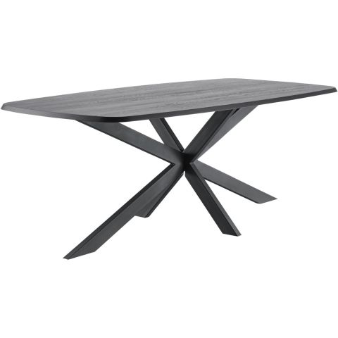 Eettafel Walden zwart eikenhout 220x110 cm Deens ovaal