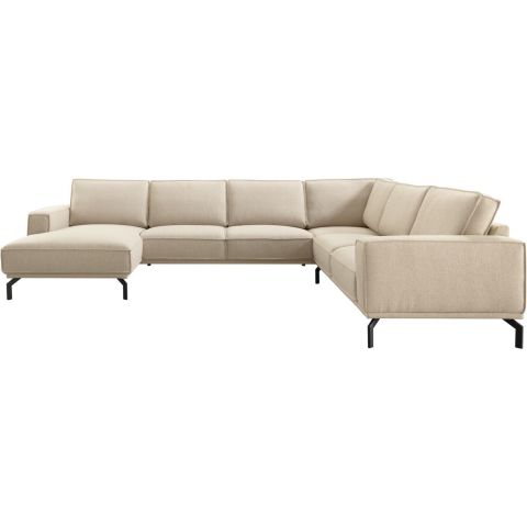 Hoekbank rechts Alburg beige basic comfort