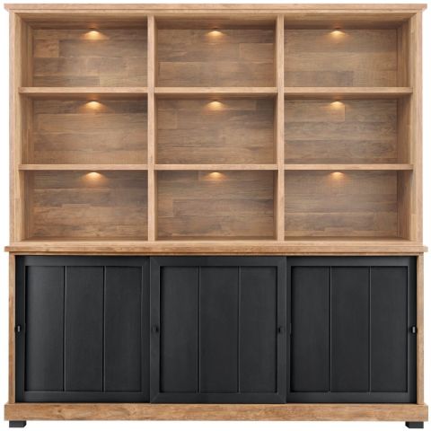 Wandmeubel Ladonia 210x209x50 cm 3 schuifdeuren