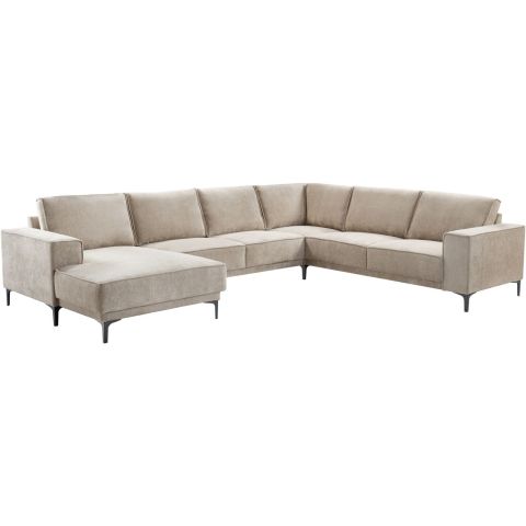 Hoekbank rechts Calira taupe basic comfort