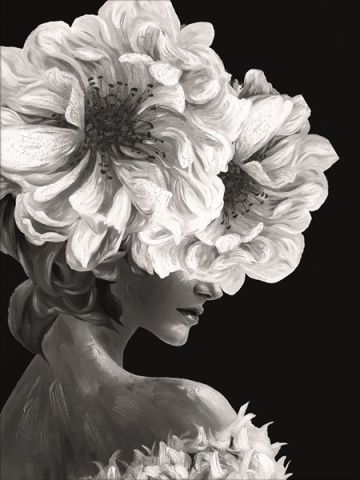 Wanddecoratie 90x120 Flowerbomb