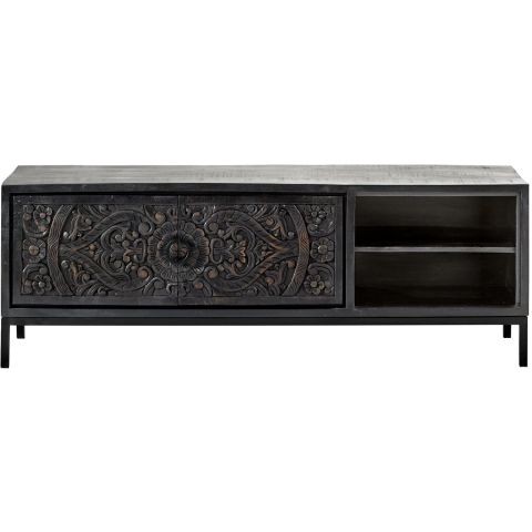 TV-meubel Montclair zwart 160 cm