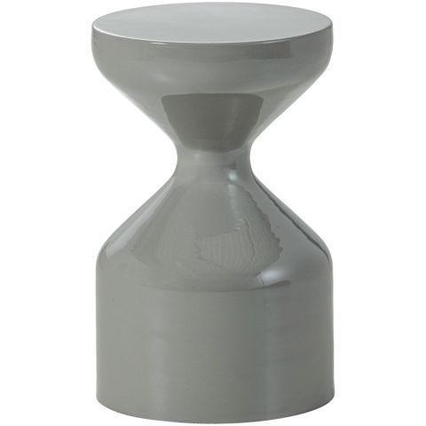 Bijzettafel Cinisi lichtgrijs 30 cm rond