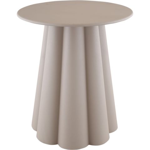 Bijzettafel Easdale 43x49 cm rond beige