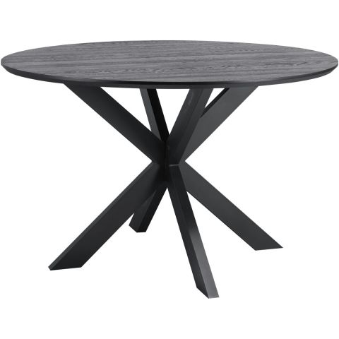 Eettafel Walden zwart eikenhout 130 cm  rond
