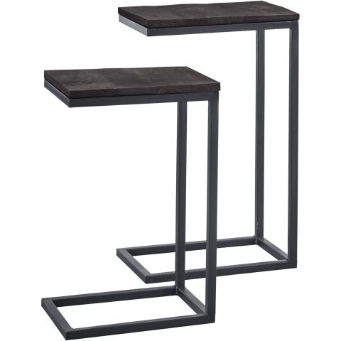 Bijzettafelset Northwood zwart 27 en 28 cm rechthoekig