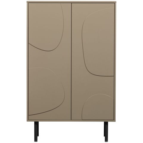 Opbergkast Atri 135x85x40 cm taupe