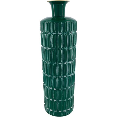 Vaas Badula met figuurtjes donkergroen