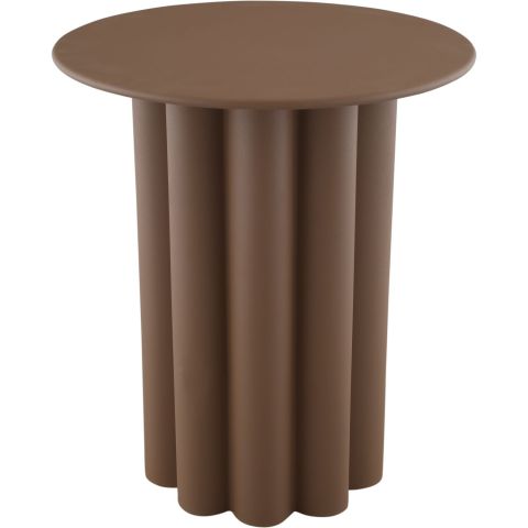 Bijzettafel Easdale 43 cm rond bruin