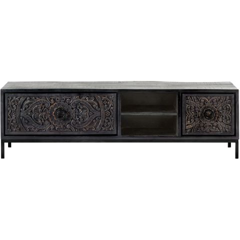 TV-meubel Montclair zwart 190 cm