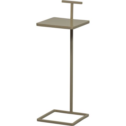 Bijzettafel Drenia beige 22 cm vierkant