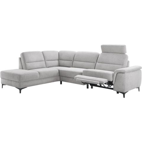 Hoekbank links Mirtho grijs relaxfunctie supreme comfort