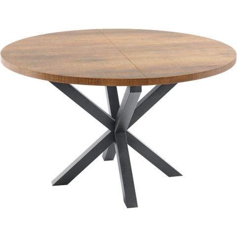 Uitschuifbare eettafel Caltana 130/170 cm rond lichtbruin