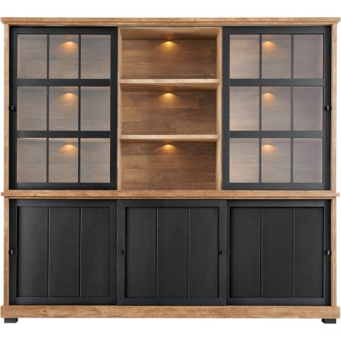 Vitrinekast Ladonia 210x233x50 cm