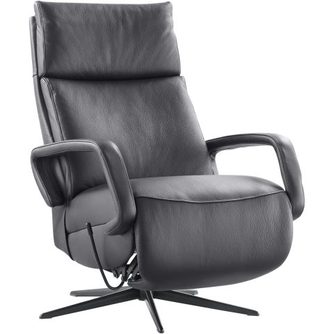 Relaxfauteuil Orona small zwart leer